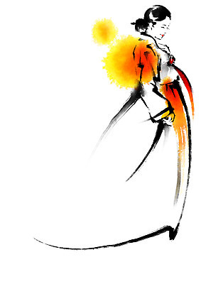 전신 PSD 한국문화 한국전통 전통 여자 일러스트 캘리그라피 한명 서기 성인 한복 국내일러스트 1 동양문화 모션 한국 사람 전통의상 파일형식