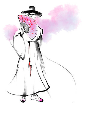 전신 PSD 한국문화 한국전통 전통 남자 일러스트 캘리그라피 한명 서기 손짓 성인 부채 한복 양반 국내일러스트 갓모자 모자_잡화 1 동양문화 모션 전통소품 한국 사람 전통의상 신분 파일형식