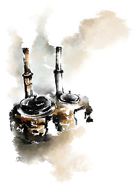 PSD 한국문화 한국전통 전통 일러스트 캘리그라피 사람없음 주방 시골 가마솥 아궁이 부뚜막 국내일러스트 동양문화 한국 솥 파일형식