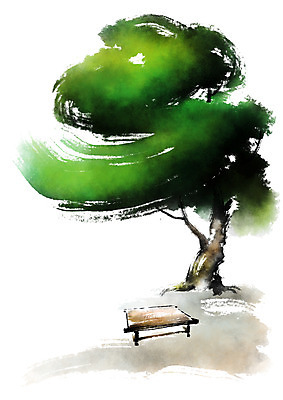 PSD 나무 한국문화 한국전통 전통 일러스트 캘리그라피 한그루 사람없음 평상 국내일러스트 식물 1 동양문화 한국 파일형식