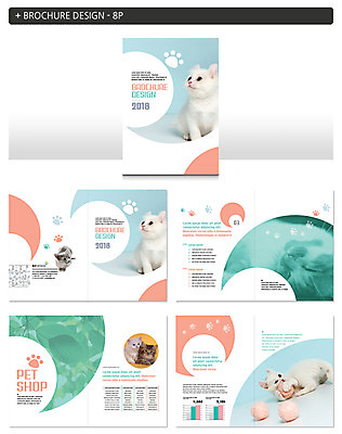 동물 템플릿 ZIP 새끼 여러마리 나뭇잎 팜플렛 사람없음 반려동물 고양이 털실 반려 인디자인 INDD 이미지템플릿 다수 잎 포유류 실 파일형식