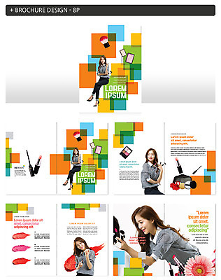 템플릿 여자 꽃 ZIP 팜플렛 여러명 20대 성인 화장 뷰티 한국인 립스틱 붓 마스카라 메이크업아티스트 아이섀도 파우치 인디자인 INDD 이미지템플릿 식물 직업 다수 가방 사람 동양인 청년 화장품 파일형식