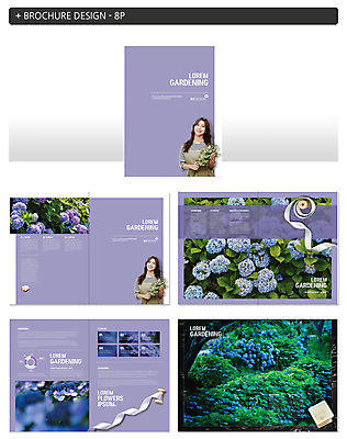 템플릿 여자 ZIP 리본 화분 한명 팜플렛 상반신 20대 성인 한국인 원예 수국 인디자인 INDD 이미지템플릿 1 꽃 사람 동양인 청년 취미 파일형식