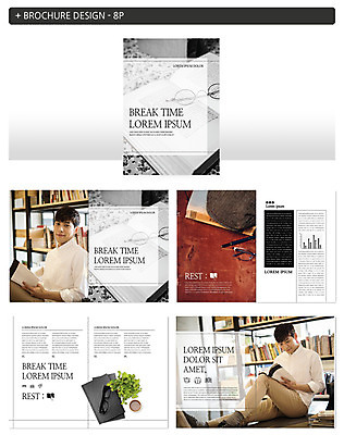 템플릿 모자 남자 ZIP 화분 안경 커피 휴식 앉기 팜플렛 20대 성인 두명 책 독서 펜 한국인 인디자인 INDD 이미지템플릿 잡화 음료 컨셉 모션 사람 동양인 청년 필기구 파일형식