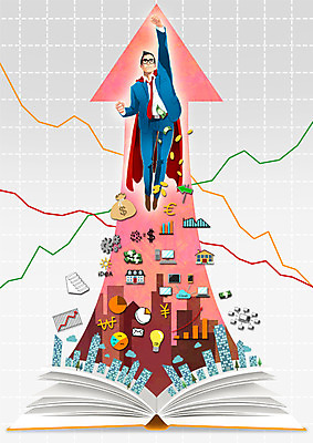전신 PSD 남자 지폐 일러스트 전구 그래프 한명 성인 건물 책 금융 비행 비즈니스맨 돈자루 망토 외화 상승 영웅 슈퍼히어로 국내일러스트 1 건축물 컨셉 돈 비즈니스 사람 경제 직장인 파일형식