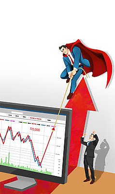 전신 PSD 남자 일러스트 그래프 성인 두명 모니터 파이팅 기쁨 정보 비즈니스맨 당기기 주식 상승 영웅 슈퍼히어로 들어올리기 국내일러스트 감정 컨셉 비즈니스 모션 사람 금융 컴퓨터 직장인 파일형식