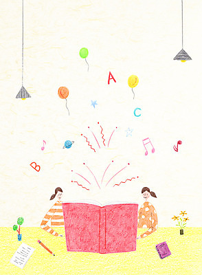 PSD 알파벳 여자 별 화분 어린이 일러스트 앉기 상반신 두명 책 쌍둥이 책상 국내일러스트 자연요소 영어 가구 가족 모션 사람 파일형식