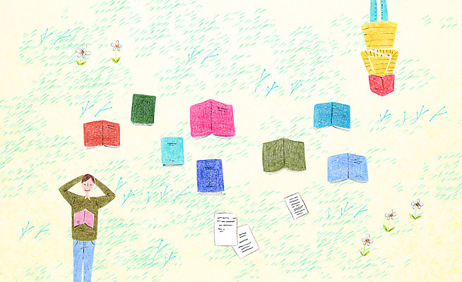 PSD 여자 남자 꽃 종이 일러스트 휴식 초원 상반신 성인 두명 책 눕기 독서 국내일러스트 식물 컨셉 모션 사람 파일형식