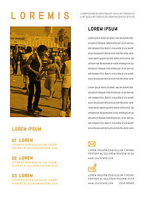 템플릿 여자 남자 내지 흑인 여러명 성인 노란색 공연 색소폰 프레젠테이션 문서템플릿 서식 레이아웃 문서 제안서 이미지템플릿 AI파일 서양인 컬러 다수 사람 이벤트 목관악기 파일형식 벡터