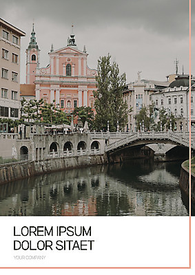 템플릿 표지 사람없음 도시 프레젠테이션 문서템플릿 서식 레이아웃 문서 제안서 슬로베니아 이미지템플릿 AI파일 유럽 파일형식 벡터