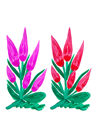 JPG 해외이미지 식물 꽃 꽃다발 일러스트 붓터치 수채화 사람없음 그림 번짐 양귀비 해외202004 해외일러스트 파일형식 효과 이미지허브