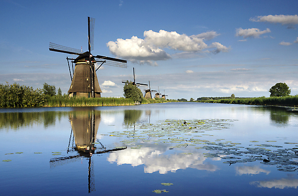 포토 JPG 해외이미지 구름 하늘 사람없음 물 반사 풍차 세계문화유산 저녁 네덜란드 방앗간 해외202004 해외포토 자연요소 유럽 문화재 야간 파일형식 이미지허브