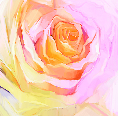 JPG 해외이미지 꽃 일러스트 사람없음 장미 그림 손그림 유화 해외202004 해외일러스트 식물 미술 파일형식 이미지허브