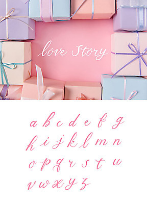 영어 일러스트 캘리그라피 타이포그라피 글자캘리그라피 사람없음 선물상자 소문자 러브스토리 필기체 조합형타이포 국내일러스트 AI파일 문자 선물 상자 스토리 파일형식 벡터