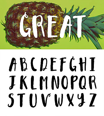 영어 일러스트 캘리그라피 대문자 타이포그라피 글자캘리그라피 사람없음 파인애플 필기체 조합형타이포 국내일러스트 AI파일 문자 과일 열대과일 파일형식 벡터