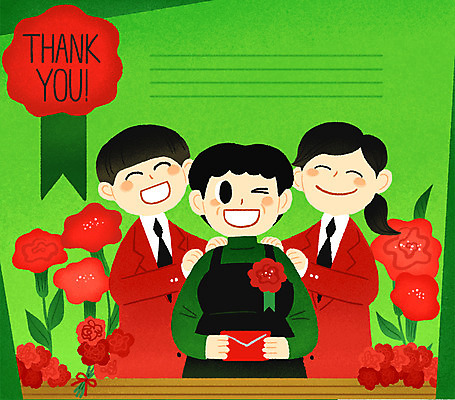 PSD 여자 남자 딸 아들 일러스트 청소년 엄마 프레임 들기 상반신 성인 세명 어버이날 5월 편지 카네이션 감사 어깨주무르기 프레임일러스트 국내일러스트 기념일 꽃 감정 가족 모션 사람 날짜 주무르기 파일형식