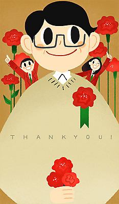 PSD 학생 여자 남자 일러스트 웃음 상반신 성인 세명 교사 5월 스승의날 카네이션 감사 배지 국내일러스트 직업 기념일 꽃 감정 표정 사람 날짜 파일형식