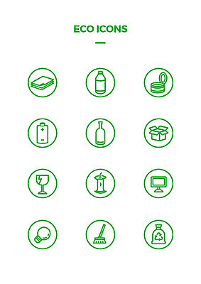 아이콘 종이 전구 유리병 사람없음 세트 자연보호 재활용 캔 쓰레기 건전지 종이상자 빗자루 라인아이콘 에코 웹아이콘 페트병 깨짐 2D아이콘 AI파일 컨셉 자연 병_용기 상자 환경 보호 청소도구 친환경 병_담는 파일형식 벡터