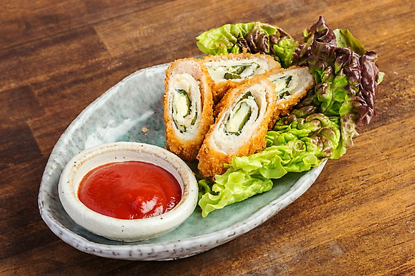 포토 JPG 접시 음식 사람없음 튀김 돈가스 상추 케첩 일본음식 국내포토 식기 채소 소스_음식 커틀릿 파일형식