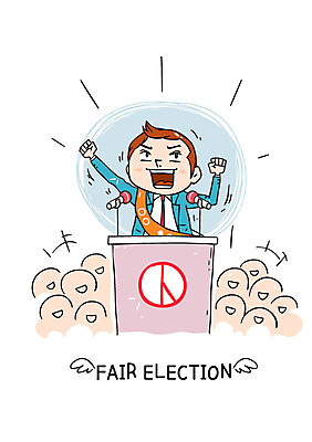 남자 일러스트 여러명 성인 군중 투표 선거 단상 기표문양 국내일러스트 AI파일 문양 다수 사람 민주주의 파일형식 벡터