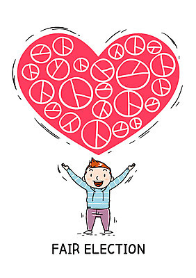 남자 일러스트 한명 성인 하트 투표 선거 공정선거 기표문양 국내일러스트 AI파일 모양 1 문양 사람 민주주의 파일형식 벡터