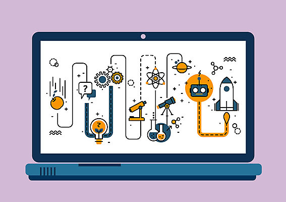 과학 일러스트 전구 현미경 사람없음 노트북 우주 로켓 사과 로봇 톱니바퀴 비커 국내일러스트 AI파일 과일 실험기구 전자제품 파일형식 벡터