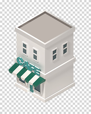 편집 편집이미지 사람없음 건물 3D소스 3D 카페 PNG 목업 편집소스 건축물 상점 디지털합성 파일형식