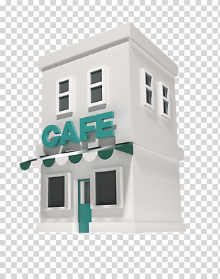편집 편집이미지 사람없음 건물 3D소스 3D 카페 PNG 목업 편집소스 건축물 상점 디지털합성 파일형식