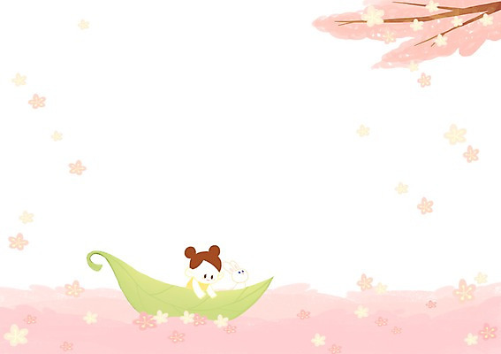 PSD 여자 어린이 분홍색 여행 일러스트 나뭇잎 프레임 한명 소녀 강 봄 벚꽃 토끼 벚나무 나뭇잎배 프레임일러스트 국내일러스트 나무 1 계절 꽃 컬러 잎 배_교통 포유류 사람 반려동물 파일형식