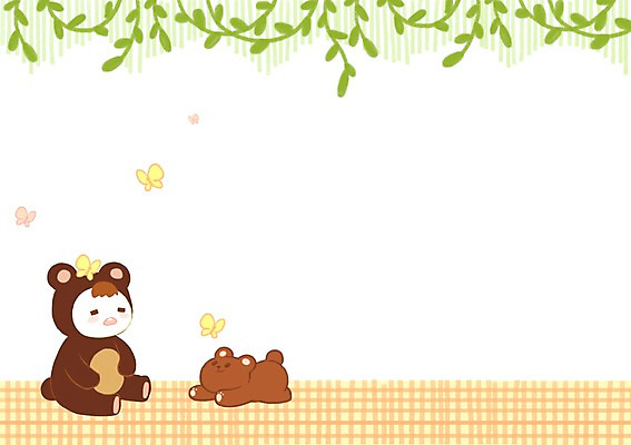 전신 PSD 여자 어린이 나비 일러스트 곰 나뭇잎 프레임 한명 앉기 봄 잠 졸음 오후 프레임일러스트 국내일러스트 동물 1 계절 감정 곤충 잎 포유류 모션 사람 파일형식