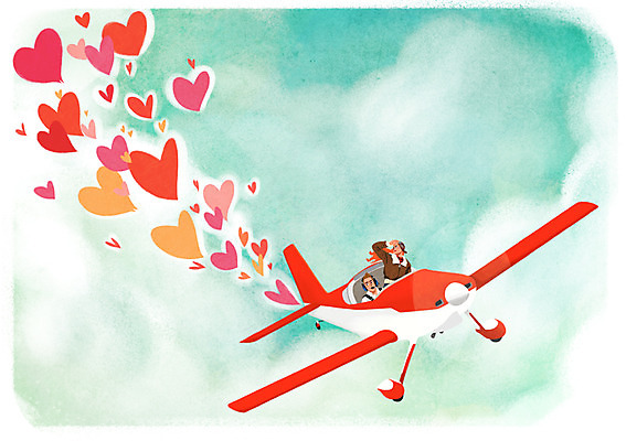 PSD 구름 커플 여자 남자 일러스트 하늘 상반신 성인 두명 운전 하트 승차 파일럿 경비행기 국내일러스트 자연요소 모양 직업 관계 모션 비행기 사람 파일형식