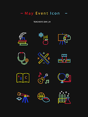 아이콘 영어 음악 미술 사람없음 컬러풀 수학 화학 역사 스승의날 라인아이콘 문학 웹아이콘 가정의달 천문학 물리학 지리 체육과 보건 네온아트 2D아이콘 AI파일 문자 교육 기념일 컬러 과학 교과목 의학 문화예술 5월 네온 물리 파일형식 벡터