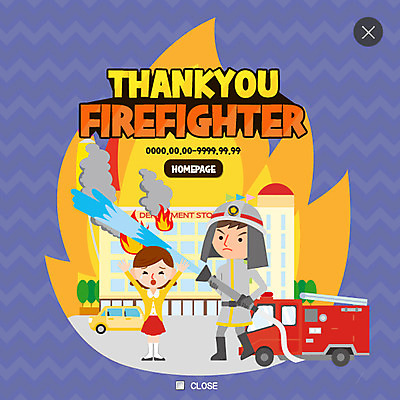 PSD 템플릿 여자 남자 어린이 웹템플릿 불 팝업 웹팝업 성인 두명 소방관 감사 소방차 레이어팝업 이미지템플릿 자연요소 감정 자동차 사람 구조원 소방 파일형식