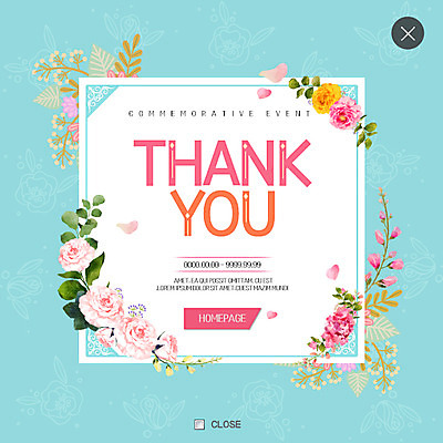 PSD 템플릿 꽃 웹템플릿 팝업 웹팝업 사람없음 감사 레이어팝업 이미지템플릿 식물 감정 파일형식