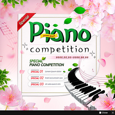 PSD 템플릿 꽃잎 리본 악기 웹템플릿 음표 문화예술 나뭇잎 팝업 이벤트팝업 웹팝업 이벤트 사람없음 봄 공연 벚꽃 띠 건반 피아노 오선지 이미지템플릿 기호 계절 꽃 음악 잎 건반악기 악보 오선 파일형식