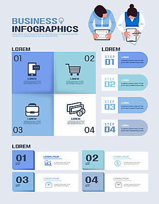 도형 여자 남자 일러스트 두명 파란색 스마트폰 쇼핑 하이앵글 숫자 사각형 인포그래픽 비즈니스맨 비즈니스우먼 서류판 국내일러스트 AI파일 문자 뷰포인트 컬러 비즈니스 사람 핸드폰 스마트기기 사무용품 직장인 파일형식 벡터