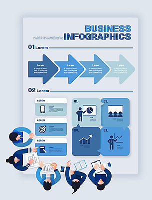 여자 남자 화살표 일러스트 회의 그래프 여러명 상반신 성인 파란색 스마트폰 인포그래픽 비즈니스맨 비즈니스우먼 토론 성인만 국내일러스트 AI파일 컬러 다수 비즈니스 사람 핸드폰 스마트기기 직장인 파일형식 벡터