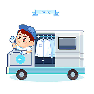 남자 와이셔츠 일러스트 한명 사람 상반신 성인 청결 트럭 배송 빨랫감 세탁소 국내일러스트 AI파일 1 셔츠 자동차 위생 빨래 파일형식 벡터