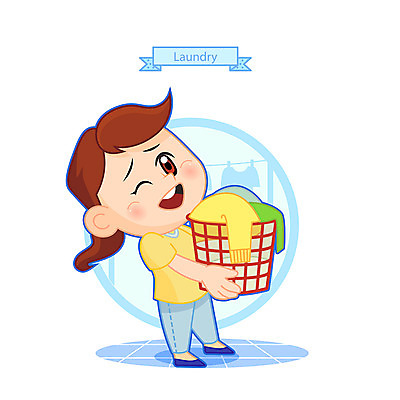 전신 여자 일러스트 한명 서기 들기 사람 성인 쌓기 청결 빨래바구니 빨랫감 세탁소 국내일러스트 AI파일 1 모션 바구니 위생 빨래 파일형식 벡터