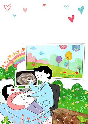 전신 PSD 나무 여자 남자 무지개 일러스트 창문 의학 나뭇잎 웃음 앉기 상반신 성인 두명 눕기 임산부 진료 환자 의사 하트 산부인과 초음파검사 국내일러스트 자연요소 모양 식물 잎 모션 표정 병원 사람 임신 의료진 검사_조사 파일형식