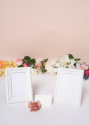 포토 JPG 꽃 액자 결혼 백그라운드 사람없음 공백 오브젝트 결혼소품 카피스페이스 국내포토 식물 이벤트 파일형식