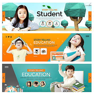 PSD 템플릿 배너 여자 어린이교육 남자 어린이 웹템플릿 남매 소녀 소년 여러명 책 손들기 한국인 올려보기 이벤트배너 웹배너 어린이만 이미지템플릿 교육 다수 가족 모션 사람 동양인 파일형식