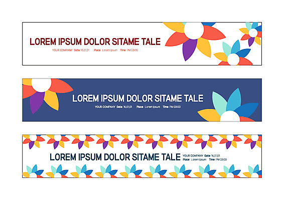 템플릿 배너 배너템플릿 가로배너 꽃무늬 패턴 사각프레임 사람없음 현수막 배너세트 AI파일 꽃 무늬 프레임 가로 세트 사각형 파일형식 벡터