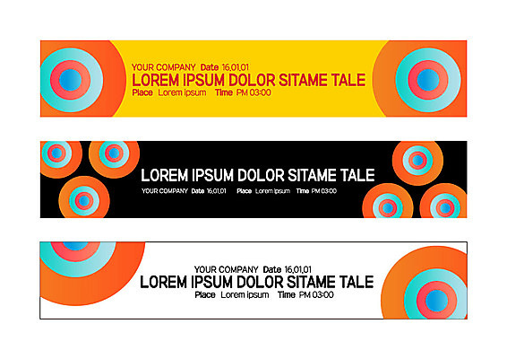 템플릿 배너 배너템플릿 가로배너 사각프레임 사람없음 컬러풀 현수막 원형 겹침 배너세트 AI파일 도형 컬러 프레임 가로 세트 사각형 파일형식 벡터