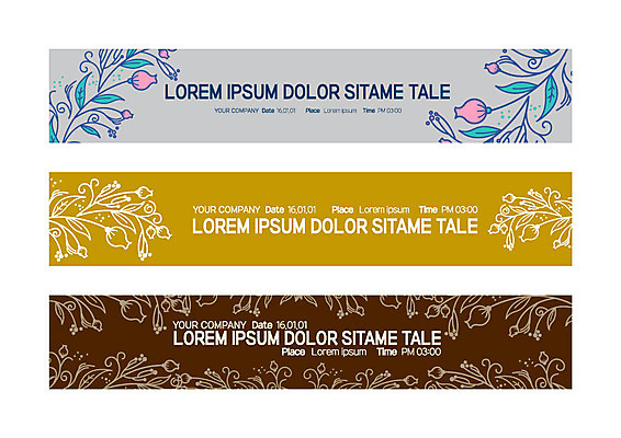 템플릿 배너 배너템플릿 가로배너 꽃 사각프레임 사람없음 현수막 당초문 플라워패턴 배너세트 AI파일 식물 문양 패턴 프레임 가로 세트 사각형 파일형식 벡터