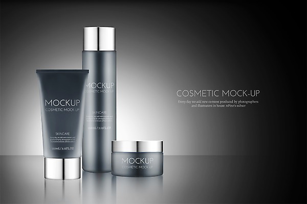 PSD 편집이미지 사람없음 뷰티 3D 화장품 회색 용기 디지털합성 스킨 로션 스킨케어 보습크림 목업 편집3D 그릇 컬러 파일형식