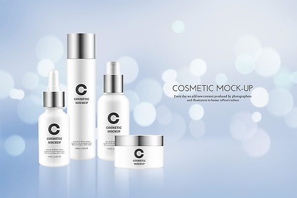 PSD 편집이미지 하늘색 사람없음 뷰티 3D 화장품 용기 디지털합성 보케 스킨 로션 스킨케어 보습크림 앰플 목업 편집3D 그릇 파란색 파일형식