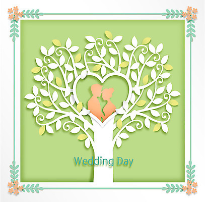 나무 여자 남자 꽃 실루엣 결혼 일러스트 나뭇잎 성인 두명 하트 페이퍼아트 맹세 국내일러스트 AI파일 모양 식물 잎 촬영기법 사람 이벤트 결심 파일형식 벡터