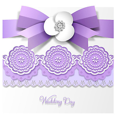 꽃 리본 결혼 일러스트 사람없음 보라색 화려 페이퍼아트 보석 국내일러스트 AI파일 레이스천 식물 컬러 컨셉 이벤트 직물 광석 파일형식 벡터