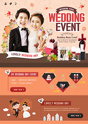 PSD 템플릿 커플 여자 남자 꽃 리본 신부 웹템플릿 신랑 결혼 와인잔 이벤트페이지 선물 이벤트 여러명 성인 와인 한국인 성인만 이미지템플릿 식물 다수 술잔 관계 주류 사람 동양인 페이지 파일형식